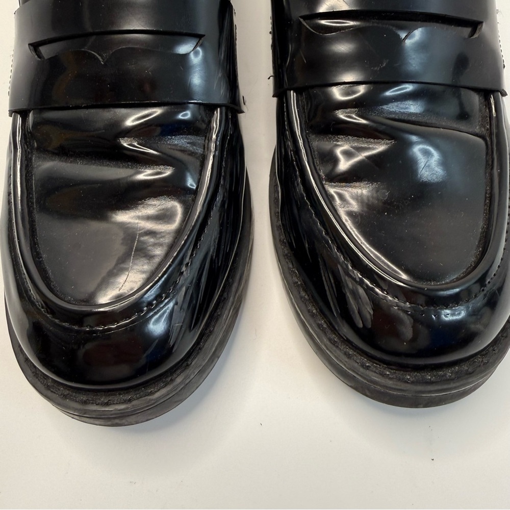 Madden Girl Black Patent Chunky Loafers G Hatch Style Size 7.5 Y2K Academia - Picture 6 of 12